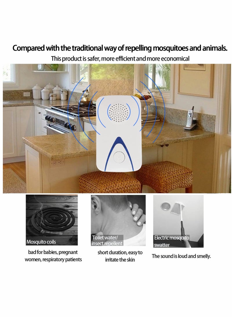 SYOSI Ultrasonic Pest Repeller Home Kit, Ultrasonic Pest Repeller Plug in for Mosquito Mice Roach Spider Insects Safe for Human Electronic Indoor Ultrasonic Pest Repeller (Pack of 2) - Image 5