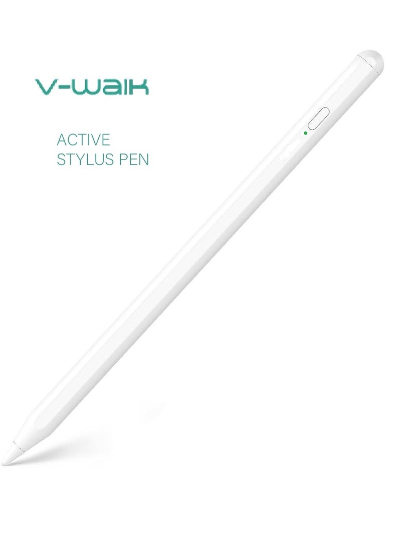 V-Walk - Active Stylus Pen Compatible for iOS & Android Touch Screens, Pencil with Dual Touch Function, Rechargeable Stylus for iPad/iPad Pro/Air/Mini/iPhone/Cell phone/Samsung/Tablet Drawing & Writing - Image 1