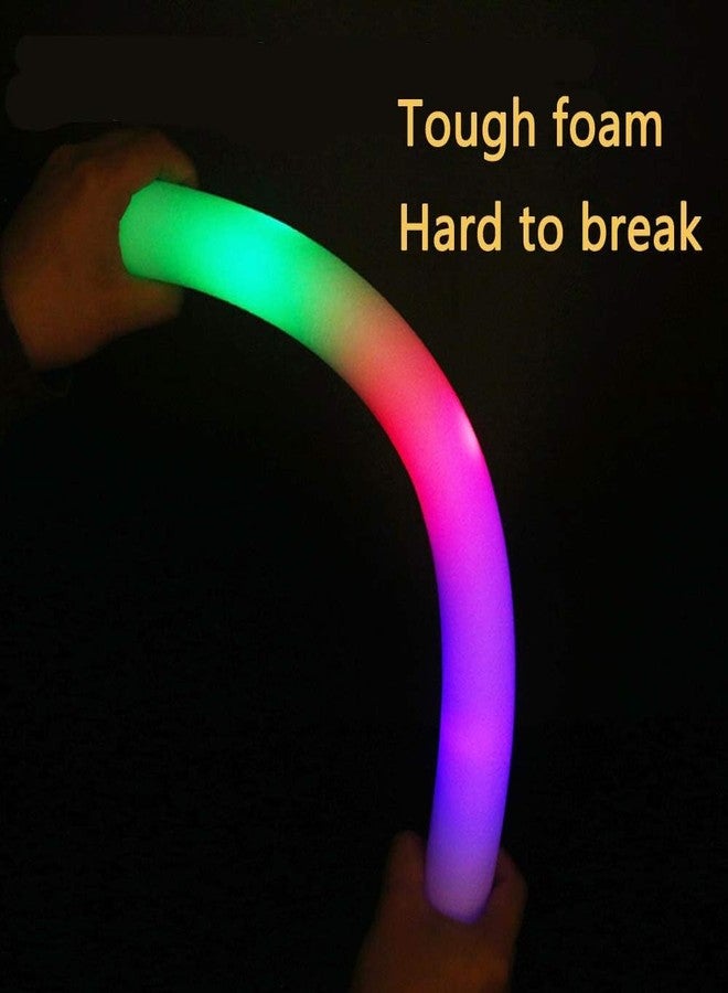Jubilant 6pcs Foam Glow Sticks Bulk ,Glow in the Dark Party Supplies with 3 Modes Colorful Flashing for Party Birthday Concert Halloween Christmas (Pack of 6) - Image 3