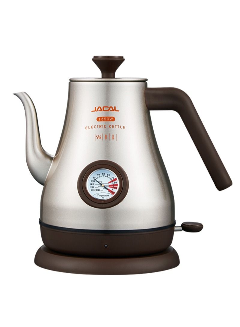 JACAL Stainless Steel Electric Kettle with Thermometer 1L 1350W - Image 1