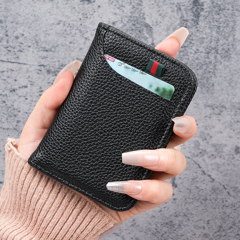 Multifunctional Solid Color PU Leather Wallet, RFID Blocking Design Portable Daily Storage Purse for Cards Cash Coin Business Use - Image 1