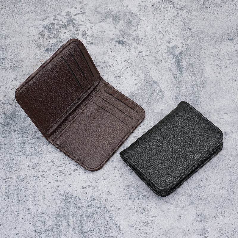 Multifunctional Solid Color PU Leather Wallet, RFID Blocking Design Portable Daily Storage Purse for Cards Cash Coin Business Use - Image 2