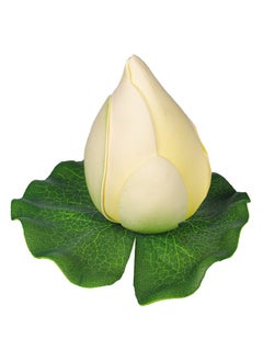 Artificial Floating Lotus Bud Set with Real Touch Flower White