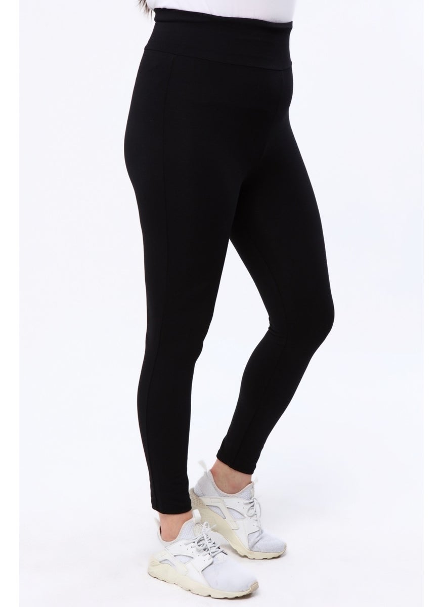 Curvy Trend - Plus Size Slimming Waist Leggings KLB0018 Black - Image 1