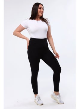 Plus Size Slimming Waist Leggings KLB0018 Black