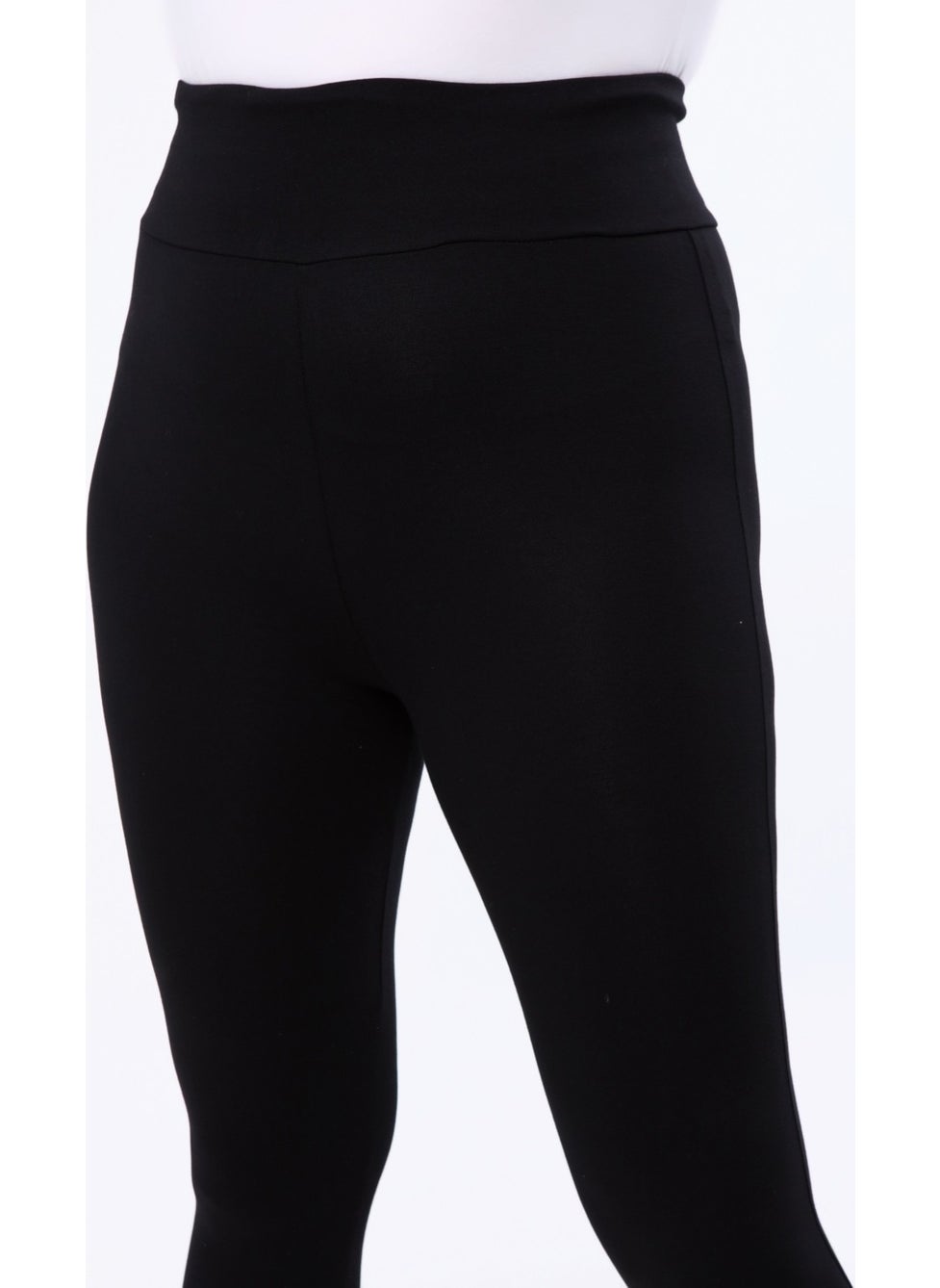 Curvy Trend - Plus Size Slimming Waist Leggings KLB0018 Black - Image 1