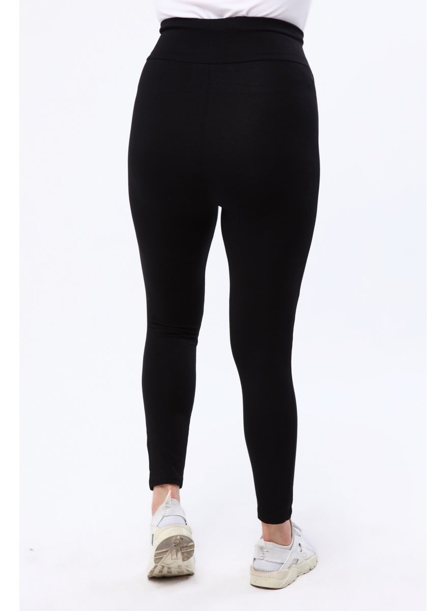 Curvy Trend - Plus Size Slimming Waist Leggings KLB0018 Black - Image 1
