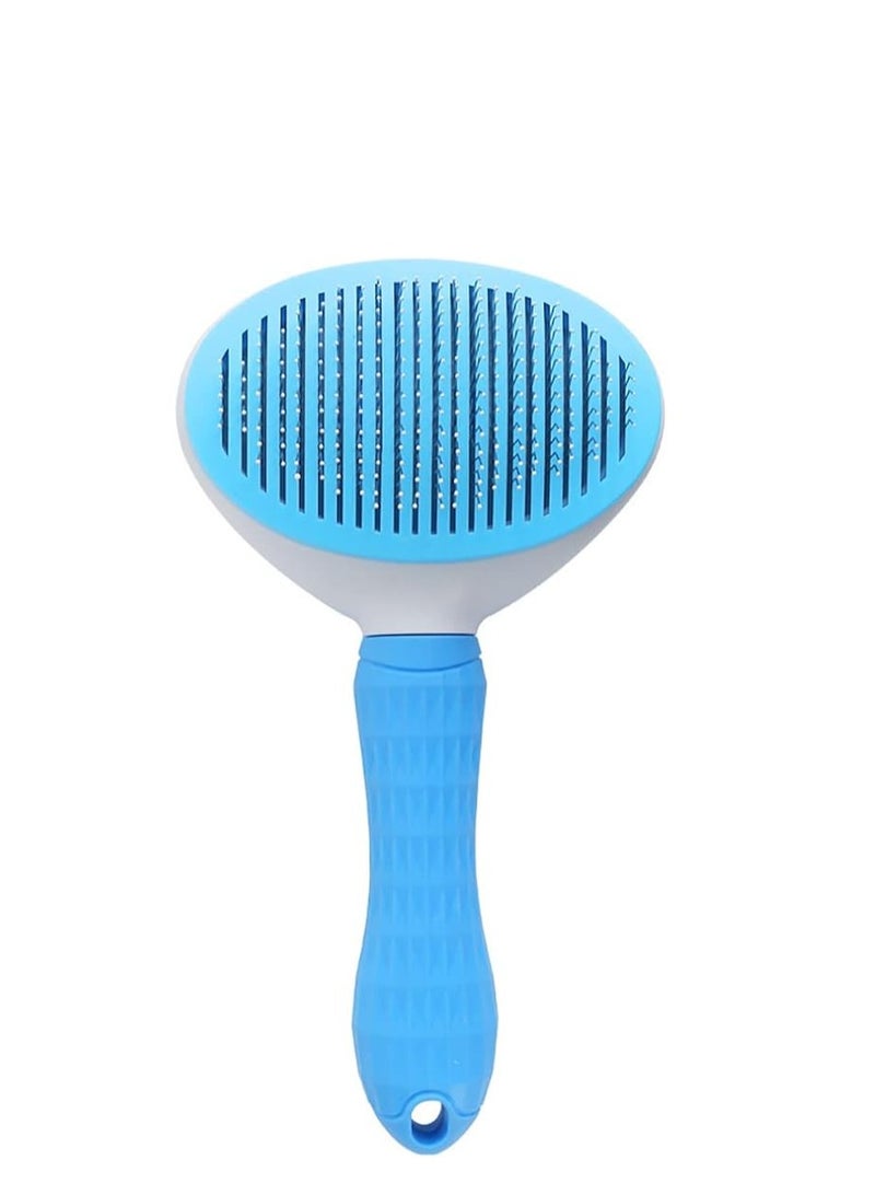 Generic Self-Cleaning Slicker Brush Comb - Best Pet Cat Dog Grooming Long Short Hair - Shedding Loose Undercoat Tangled Haired Removes Tool - Blue Brand:  - Image 1