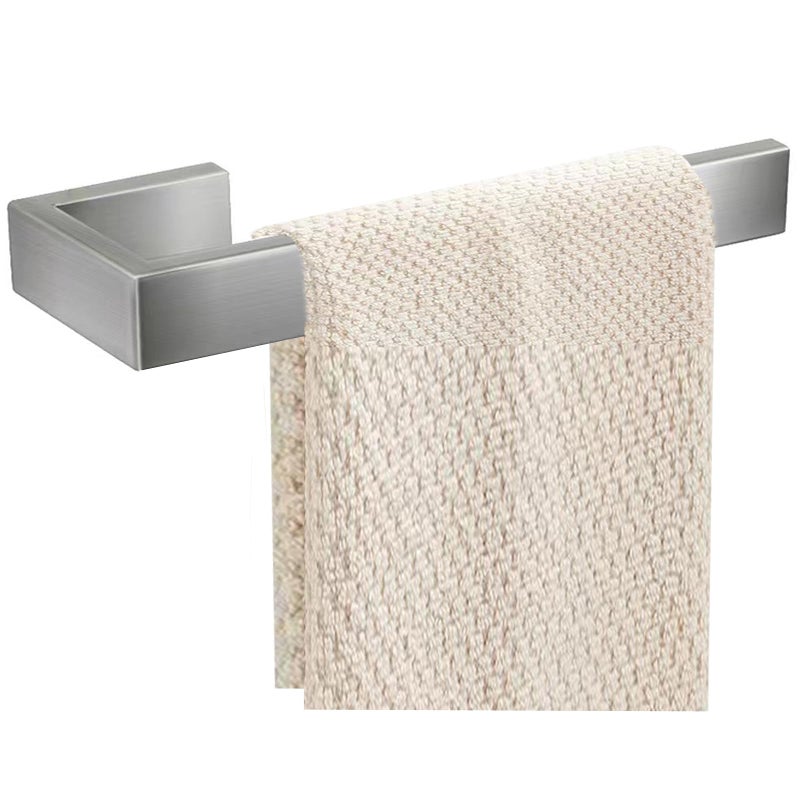 JOPOFI Hand Towel Holder, Towel Ring - Thicken SUS 304 Stainless Steel Towel Holder for Bathroom Wall, 8" Rectangular Modern Design Hand Towel Bar, Contemporary Hand Towel Rack - Brushed Nickel - Image 1