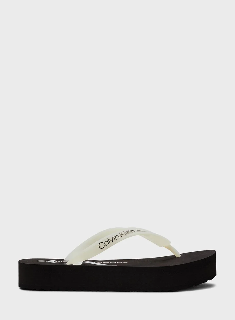 Calvin Klein Jeans Logo Detailed Flip Flops
