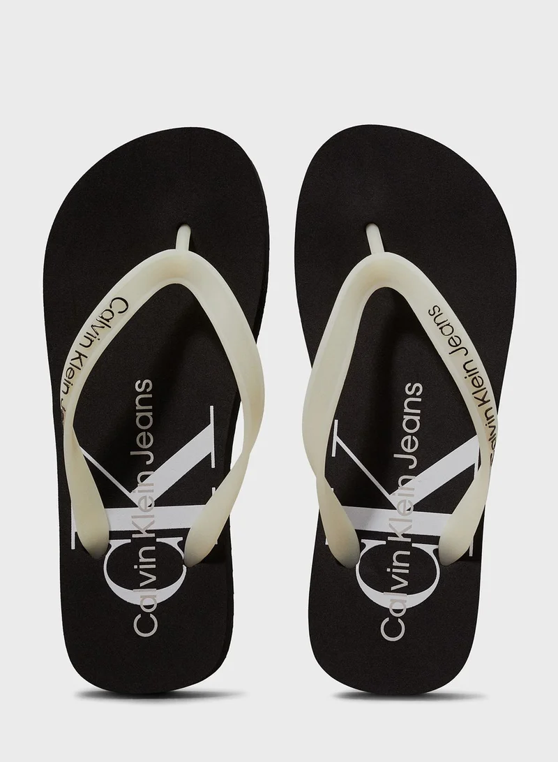 Calvin Klein Jeans Logo Detailed Flip Flops
