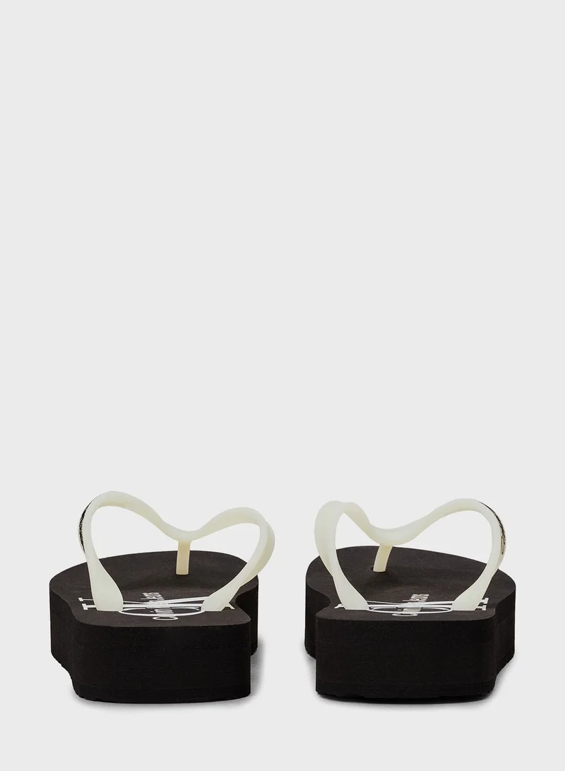 Calvin Klein Jeans Logo Detailed Flip Flops