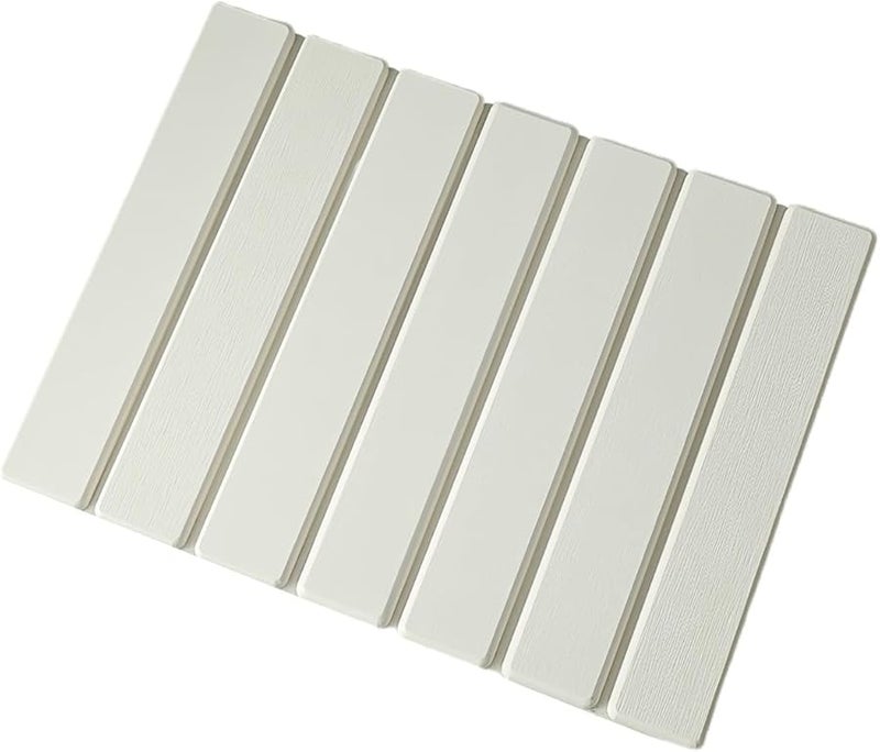 White Diatomaceous Earth Absorbent Dish Drying Mat 40x30cm Heatproof Collapsible Counter Pad - Image 2