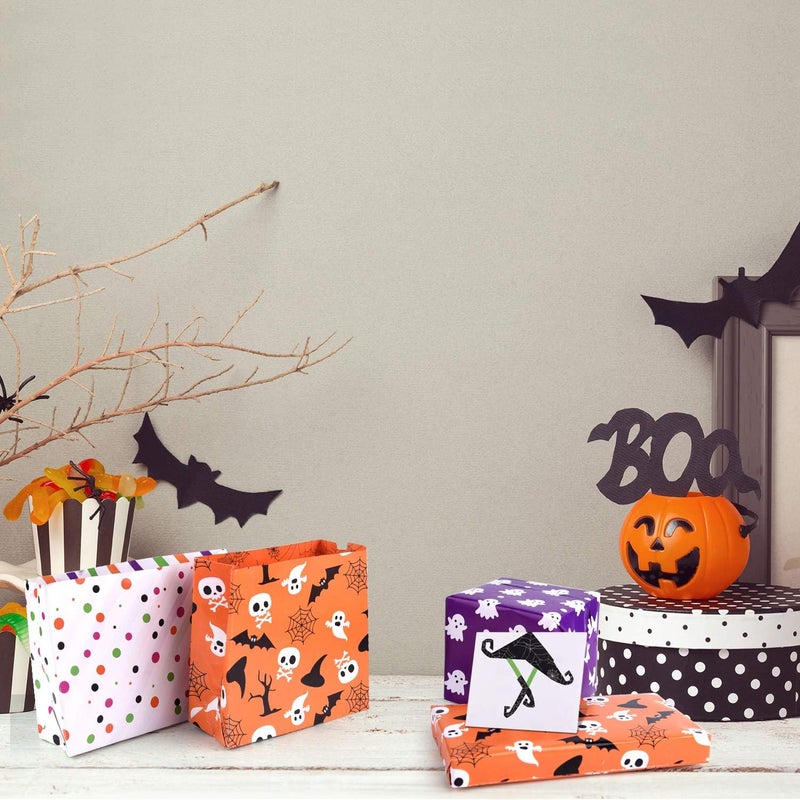 ASTARON 45 Sheets Halloween Pattern Paper Set A4 Size(8.2 x 11" ), Decorative Paper for Card Making Craft Scrapbook Decoration, 10 Styles - Image 4