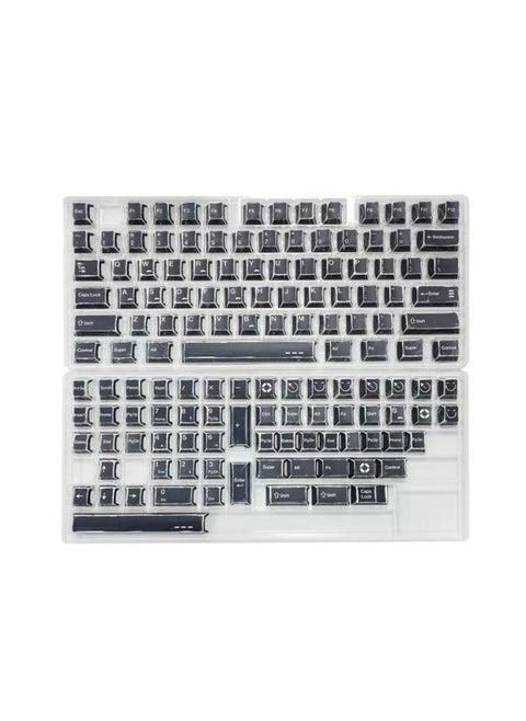 Gundam Comic Hundred Mixed Lamp Key Cap Original Height 136 Key Full Set Classic Simple Mechanical Keyboard Key Cap Key Meow-Color:Original Factory-comic Black-136 Keys-boxed