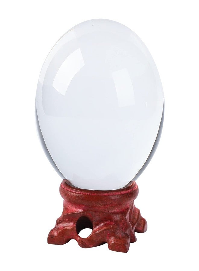 Modaier Crystal Ball 60mm with Wooden Stand and Gift Box for Magic,lensball Photography,Family Decorative,Fortune Teller,Feng Shui,Witchcraft,Witch Decor,and Halloween Decor - Image 1
