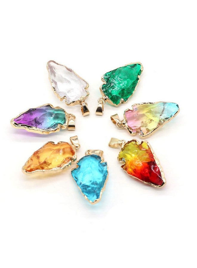 Zotoone 5Pcs Natural Stone Yellow Blue Crystal Bud Triangle Pendant For Jewelry Making Diy Necklace Earring Accessorie Charm Gift Party 20X30Mm - Image 1