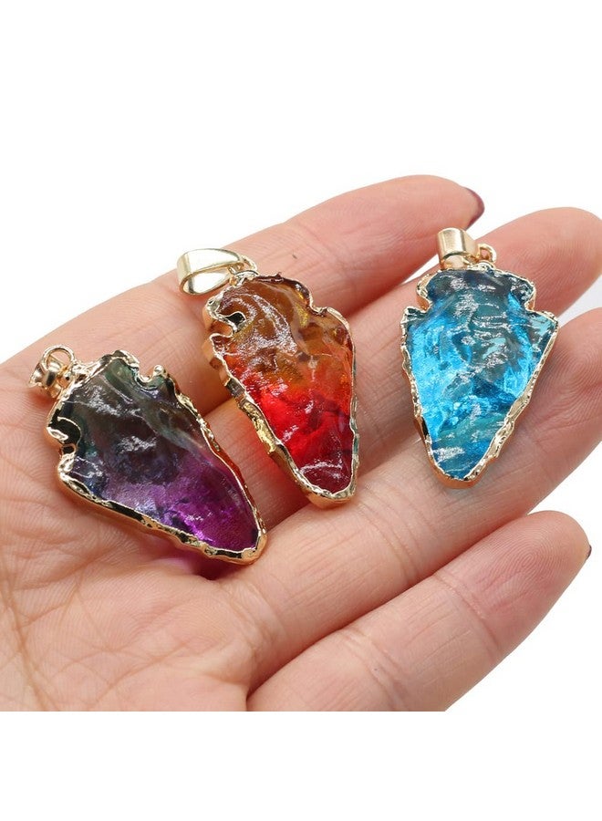 Zotoone 5Pcs Natural Stone Yellow Blue Crystal Bud Triangle Pendant For Jewelry Making Diy Necklace Earring Accessorie Charm Gift Party 20X30Mm - Image 3