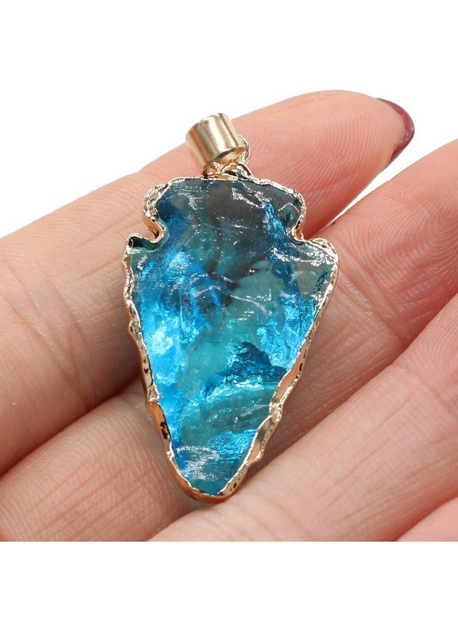 Zotoone 5Pcs Natural Stone Yellow Blue Crystal Bud Triangle Pendant For Jewelry Making Diy Necklace Earring Accessorie Charm Gift Party 20X30Mm - Image 4