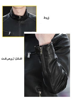 بيوينتي جاكيت من الجلد بأكمام طويلة أسود  - Image 5