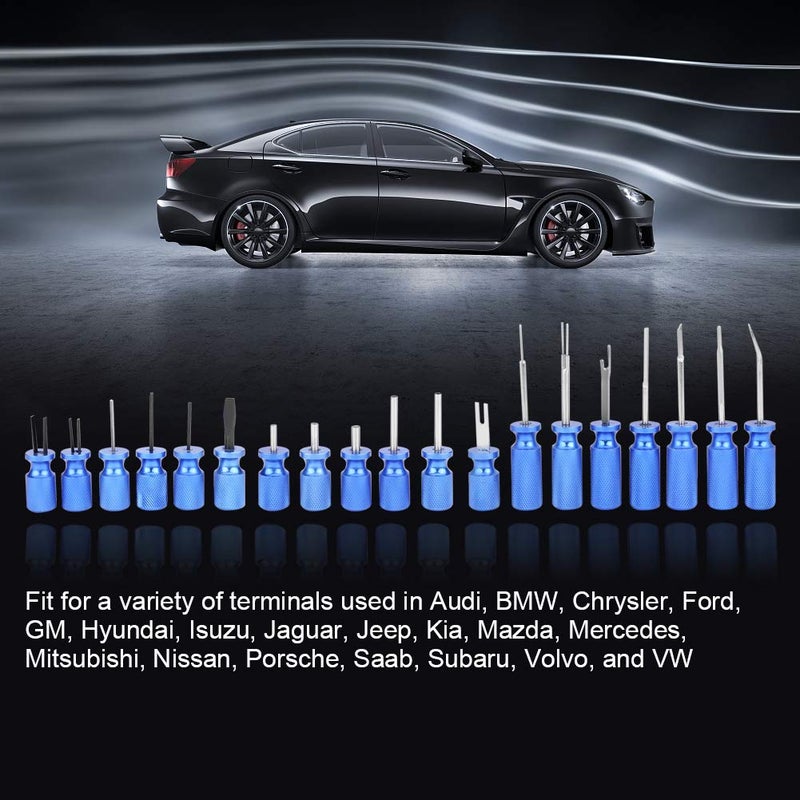 klarako Terminal Removal Tool, 19 Piece Universal Car Terminal Block Release Connector Removal Tool Kit with Storage Case - Image 2