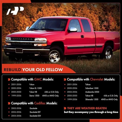 A-Premium 13Pc AWD 4WD Front Suspension Kit, For Chevy GMC Silverado 1500 Sierra 1500 Suburban Avalanche Tahoe Yukon XL Escalade EXT ESV, Upper Control Arm Lower Ball Joint Sway Bar Link Tie Rod End - Image 2