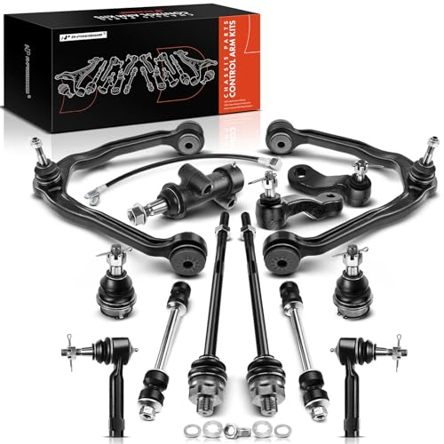 A-Premium 13Pc AWD 4WD Front Suspension Kit, For Chevy GMC Silverado 1500 Sierra 1500 Suburban Avalanche Tahoe Yukon XL Escalade EXT ESV, Upper Control Arm Lower Ball Joint Sway Bar Link Tie Rod End - Image 1