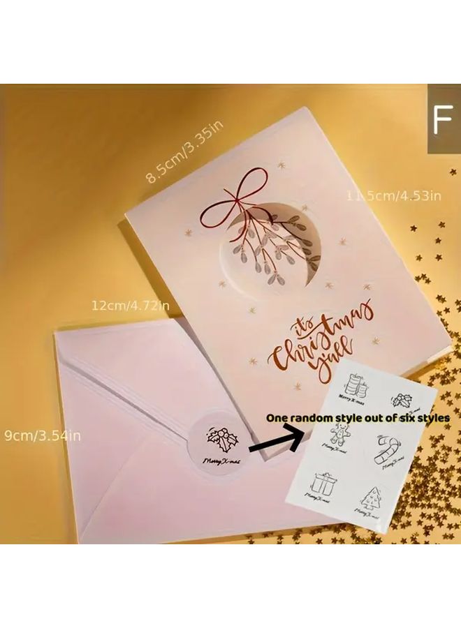 Nordic Tri Fold Greeting Cards Model F 3 Designs Premium Paper Christmas Holiday - Image 1