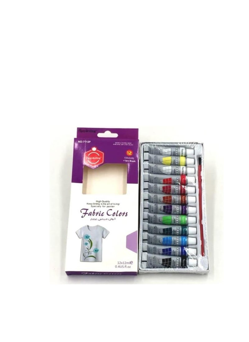 Keep Smiling Fabric Colors Set, 12colors X 12ml, Keep Smiling's Colors  - Image 3