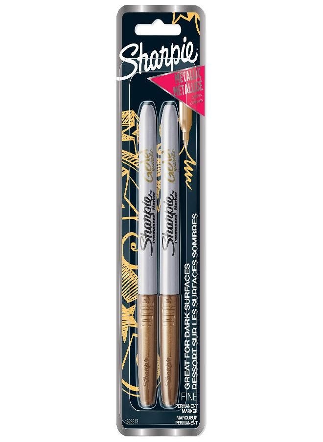 Sharpie Metallic Permanent Markers, Fine Point, Gold, 2 Count - pzsku/Z6D8D94729D41E4F1844CZ/45/_/1692875023/e95e98c0-303d-4b63-8e05-a069a50c370b