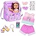 UNICORN ELEMENT 18 Inch American Doll Unicorn Seated Backpack Set and Accessories Include ClothesCarrierShoesCell PhoneStickers Totol 9 pcsDoll Not Included - Image 2