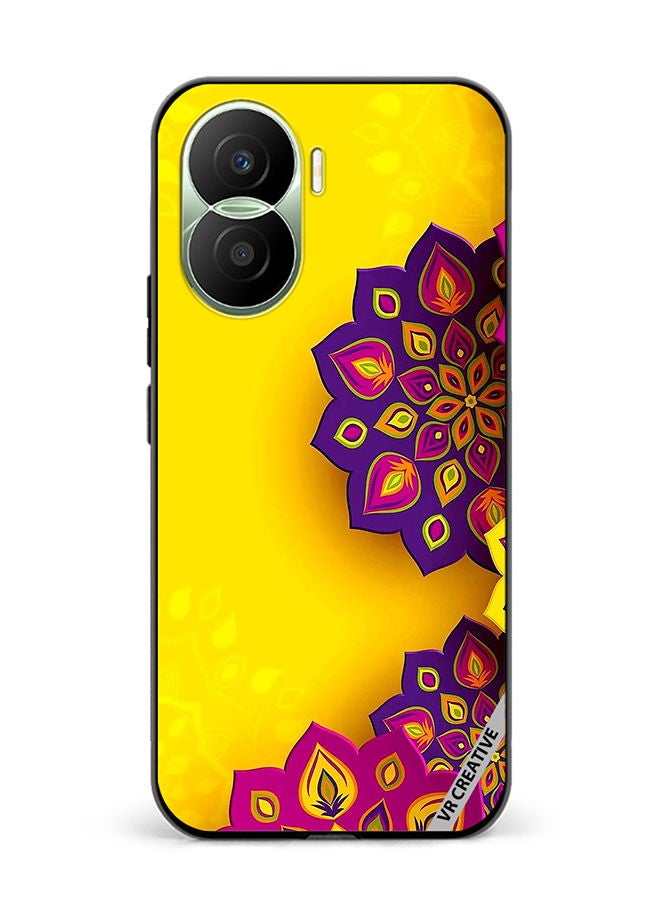 VR CREATIVE Protective Case Cover For Honor Play7T Pro Flower Design Multicolour - Image 1