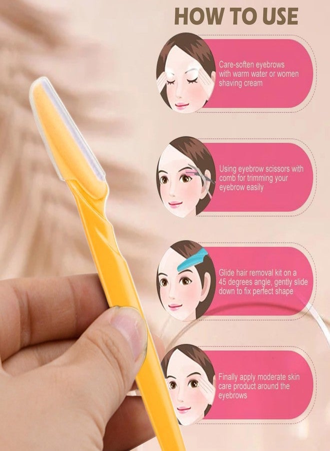 Soft N Style Soft 'N Style Ladies Eyebrow Grooming Razors Shaver Set Pack of 3 Multicolor - Image 4