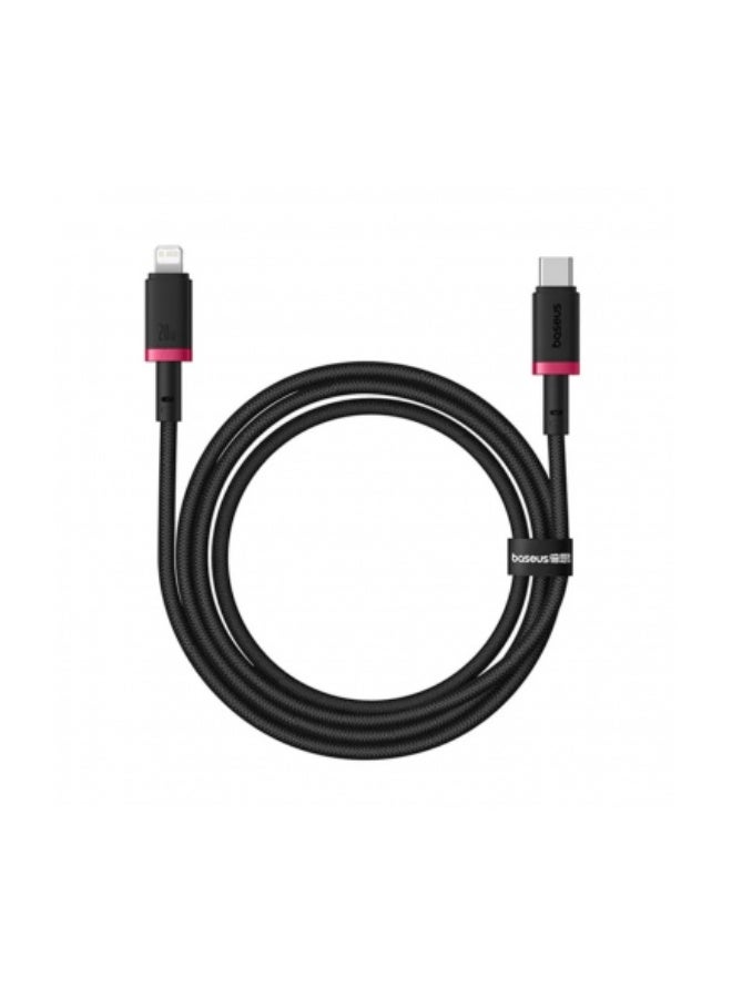 Baseus USB-C to Lightning Cable Baseus Dura Series, 20W, 2.4A, 1m, Red Black P10377800U01-01 multicolour - Image 1