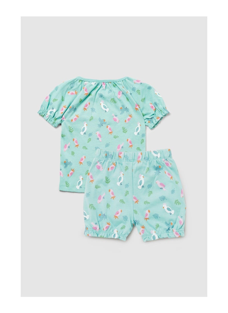 Blue zoo - Baby Girls Parrot Jersey Set - Image 1