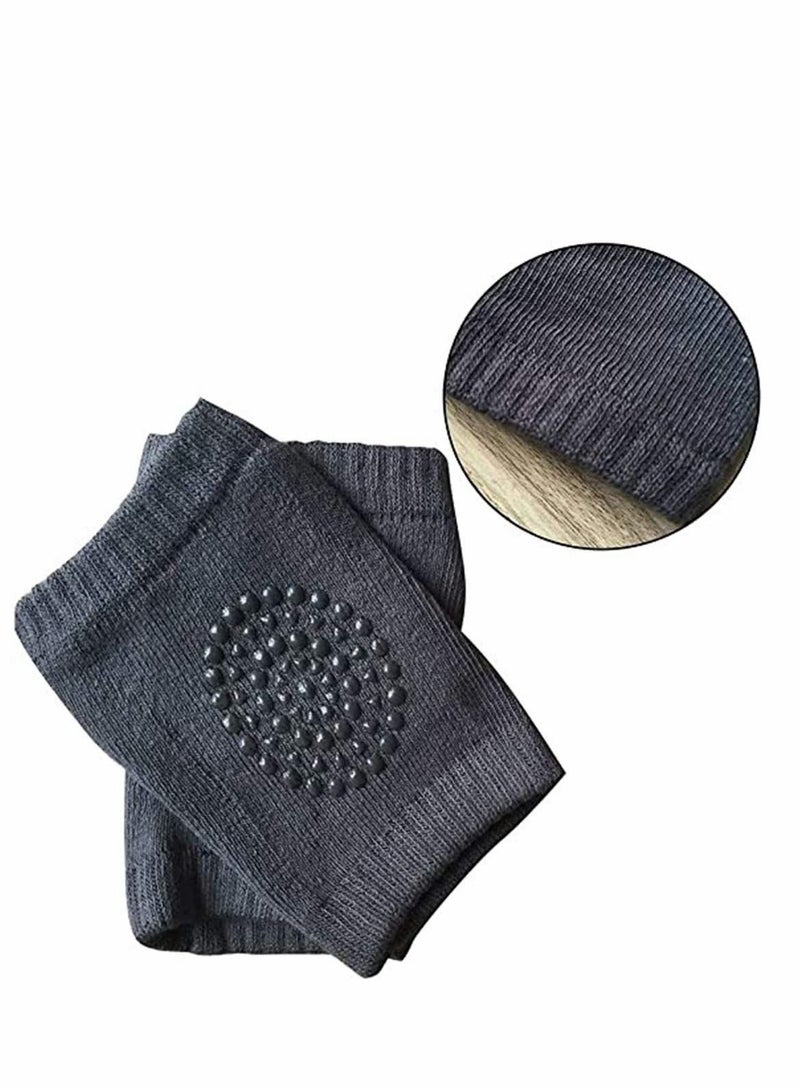 Excefore Baby Crawling Anti-Slip Knee,Unisex Baby Toddlers Kneepads,Adjustable Knee Elbow Pads Crawling,Summer knee environmental dispensing baby kneepads, pink, Dark grey,Grey,Black,Green - Image 2