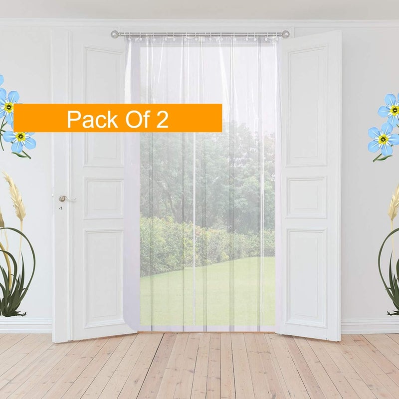 Mopak Decor AC Clear Curtain, Shower Curtains, Transparent Curtains PVC Plastic Thickness // 0.15mm, 84 x 54 Inches (7 Feet Lengh x 4.5 Feet Width), with 16 Hooks (Pack of 2) - Image 3
