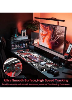 mriya Gaming Mouse Pad, Extra Large Mouse Mat XXL 35.4×15.7 inch, Extended Mousepad with Non-Slip Rubber Water-Resistant surface for Home Office Gaming Room  - Image 2