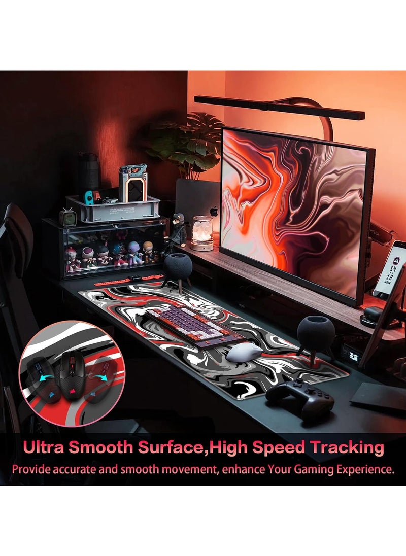 mriya Gaming Mouse Pad, Extra Large Mouse Mat XXL 35.4×15.7 inch, Extended Mousepad with Non-Slip Rubber Water-Resistant surface for Home Office Gaming Room  - Image 2