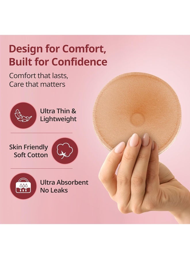 Luvlap Washable Maternity Nursing Breast Pads, 6 Pcs, Reusable, Leak-Proof - Image 2