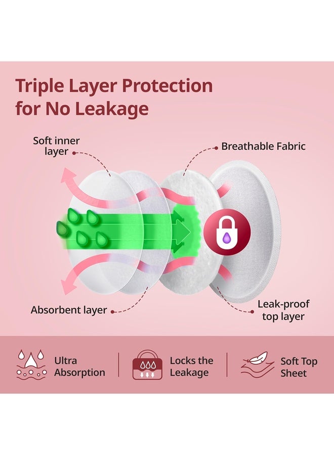 Luvlap Washable Maternity Nursing Breast Pads, 6 Pcs, Reusable, Leak-Proof - Image 3