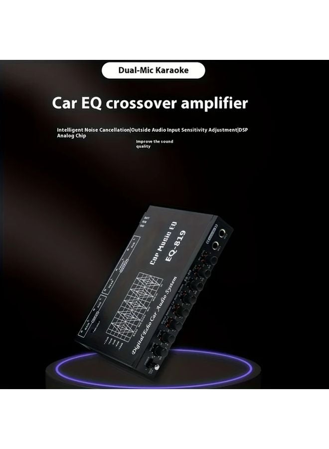 Model 819 Car Equalizer USB Powered Amplifier 4 Delay Settings 16 Audio Effects Compact Design - Image 1