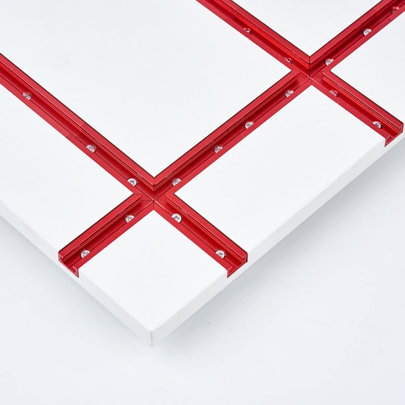 STRONGROWTH T Track 36" with Wood Screws-Double Cut Profile Universal T-Track with Predrilled Mounting Holes-Woodworking-Fine Sandblast Anodized-Red Color-2PK - Image 4