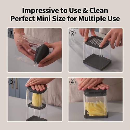 Solucky French Fry Cutter, Solucky Potato Onion Cutter, Professional Homestyle Vegetable Chopper Dicer, Great for Potatoes Carrots Cucumbers Zucchini Peppers 3/8 inch Blade(Only 1 Blade) - Image 3