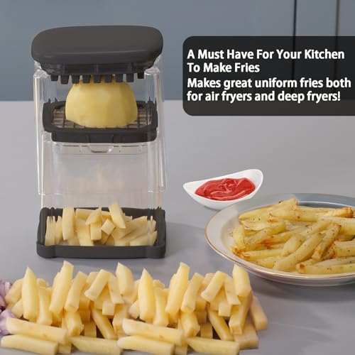 Solucky French Fry Cutter, Solucky Potato Onion Cutter, Professional Homestyle Vegetable Chopper Dicer, Great for Potatoes Carrots Cucumbers Zucchini Peppers 3/8 inch Blade(Only 1 Blade) - Image 2