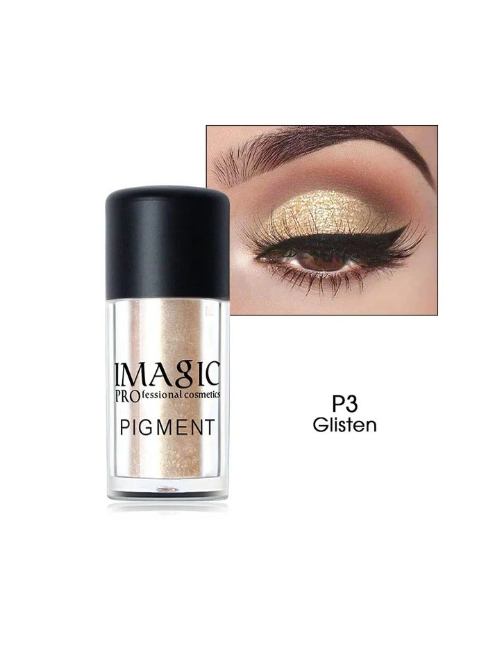 IMAGIC Metallic Pigment Glitter Eyeshadow Palette | 9 Vibrant Colors | High-Shine, Long-Lasting Sparkle for Bold Eye Makeup (P3 Glisten) - Image 1
