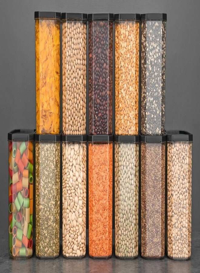 Qshare Kitchen Storage Box - Oval Shape Container Boxes For Storage Transparent Air Tight Containers For Kitchen Storage Pulses Storage Jar Containers Set For Spices, Atta, Grains, Cereals, Pulses - Image 4