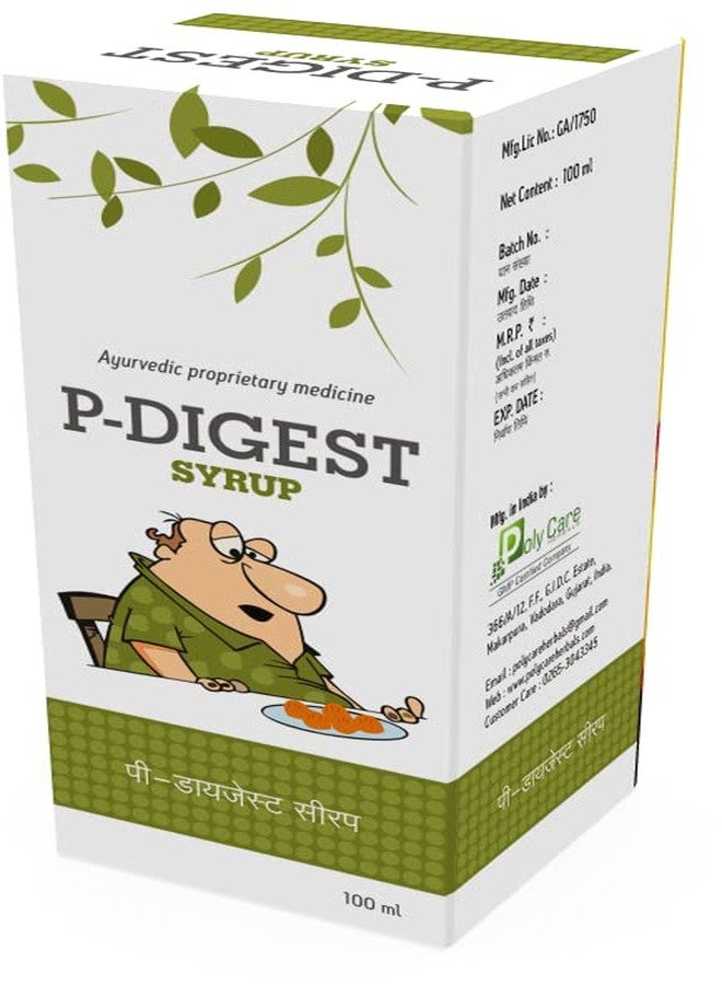 POLY CARE P-Digest Syrup - 200 ml | Digestive Tonic | Made With Trikatu, Triphala, And Other 9 Ayurvedic Ingredients. - Image 1