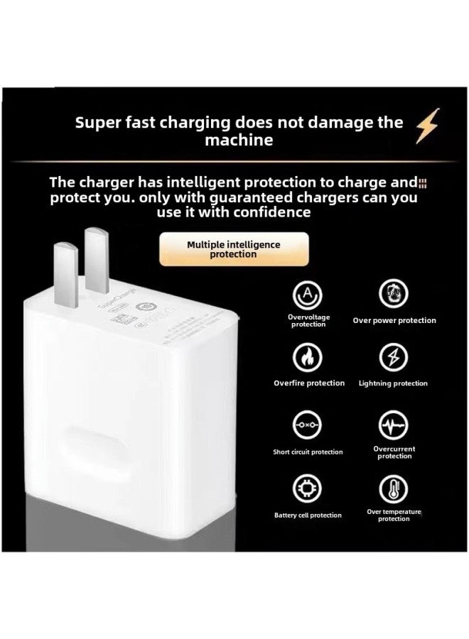Glory X30 Charger Fast Charging 66W Watt Charging Plug Glory X30 Charging Line Data Line 6A2 Mega-Color:66w Fast Charging Head + 1.5m 2 Fast Charging Cables Suitable For Honor X30 - Image 3