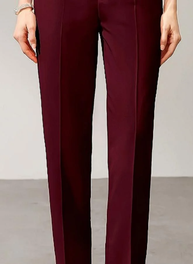 تايك تو بنطال سكيني بلون خمري